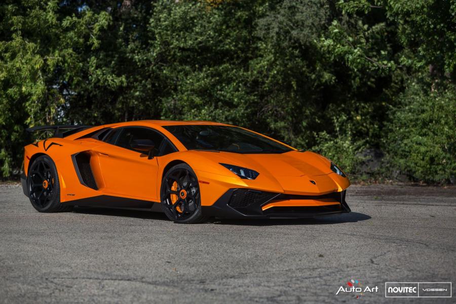 Lamborghini Aventador LP750-4 Superveloce in Orange by Novitec Rosso on Vossen Wheels (NV1) '2016